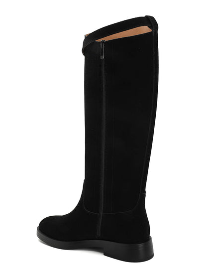 Amélie Leather High Boots - Black