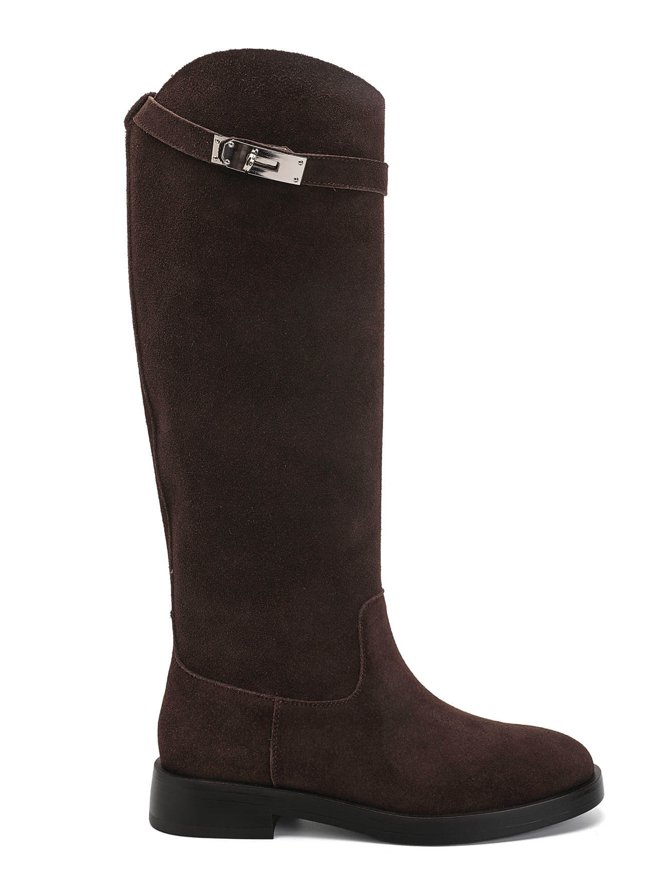 Amélie Leather High Boots - Brown