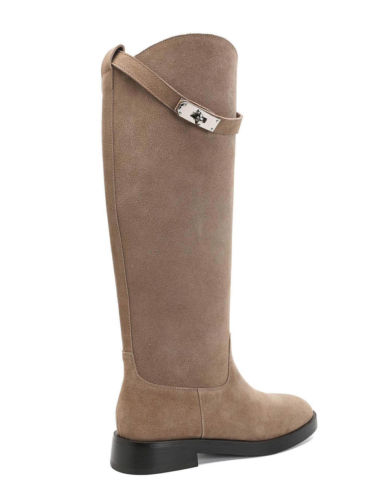 Amélie Leather High Boots - Khaki