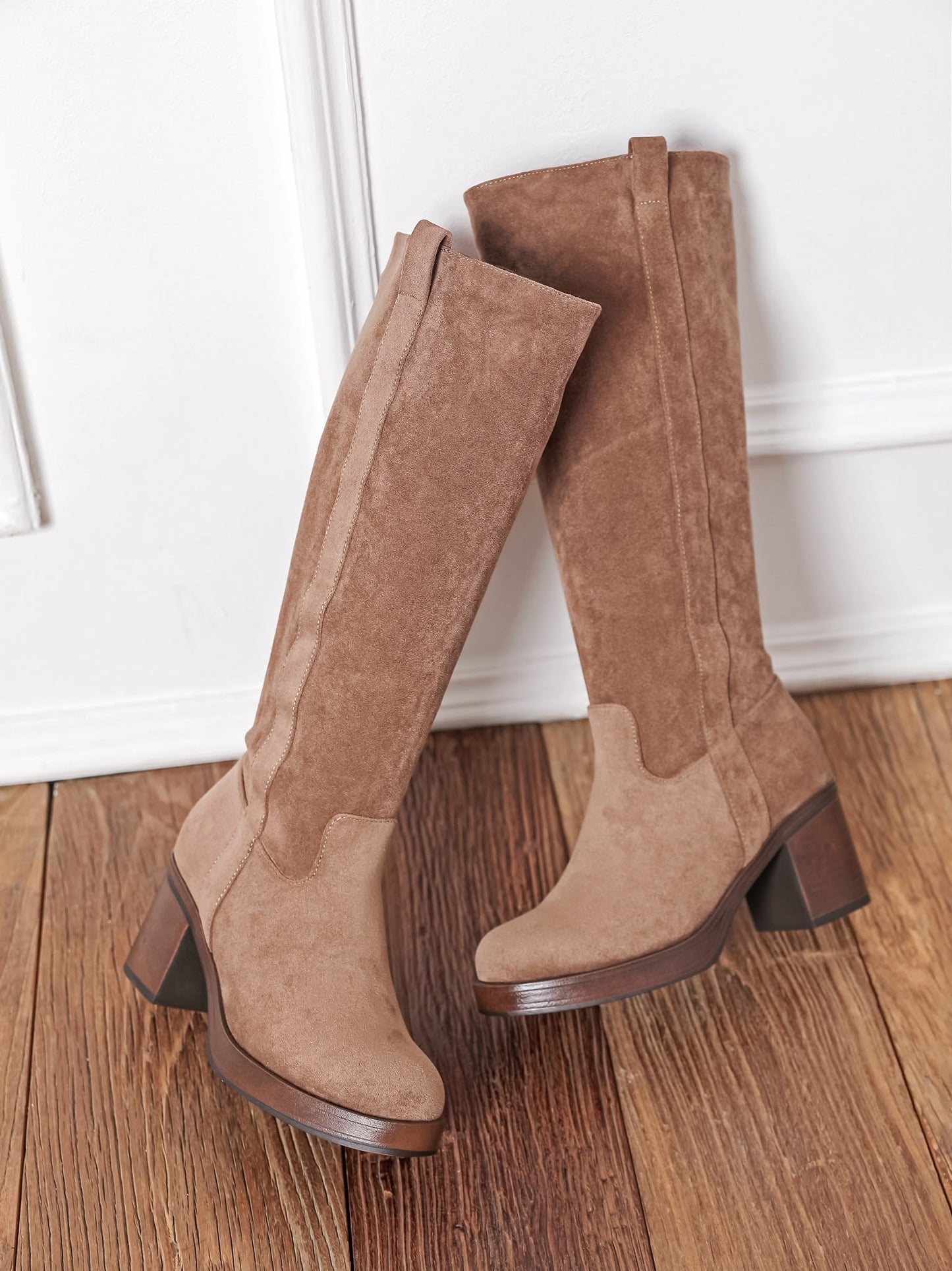 Bernice High Boots - Taupe