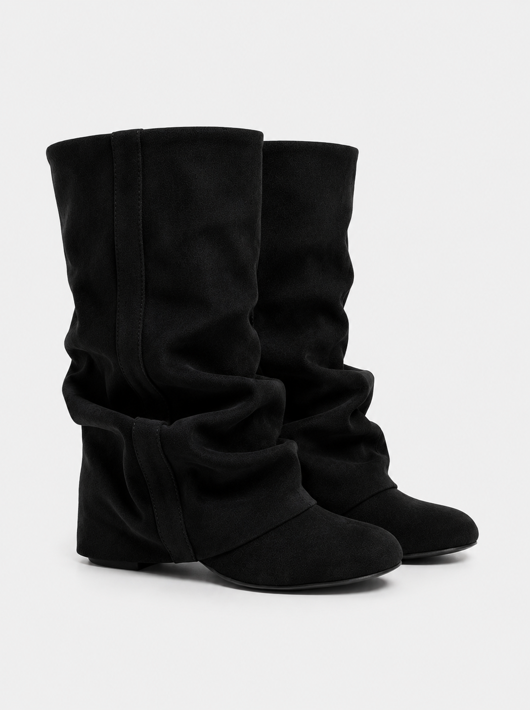 Emilia | Black Slouchy Suede Boots - Nora & Grace Boutique