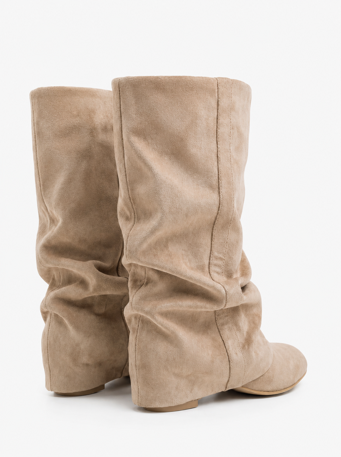 Emilia | Beige Slouchy Suede Boots - Nora & Grace Boutique