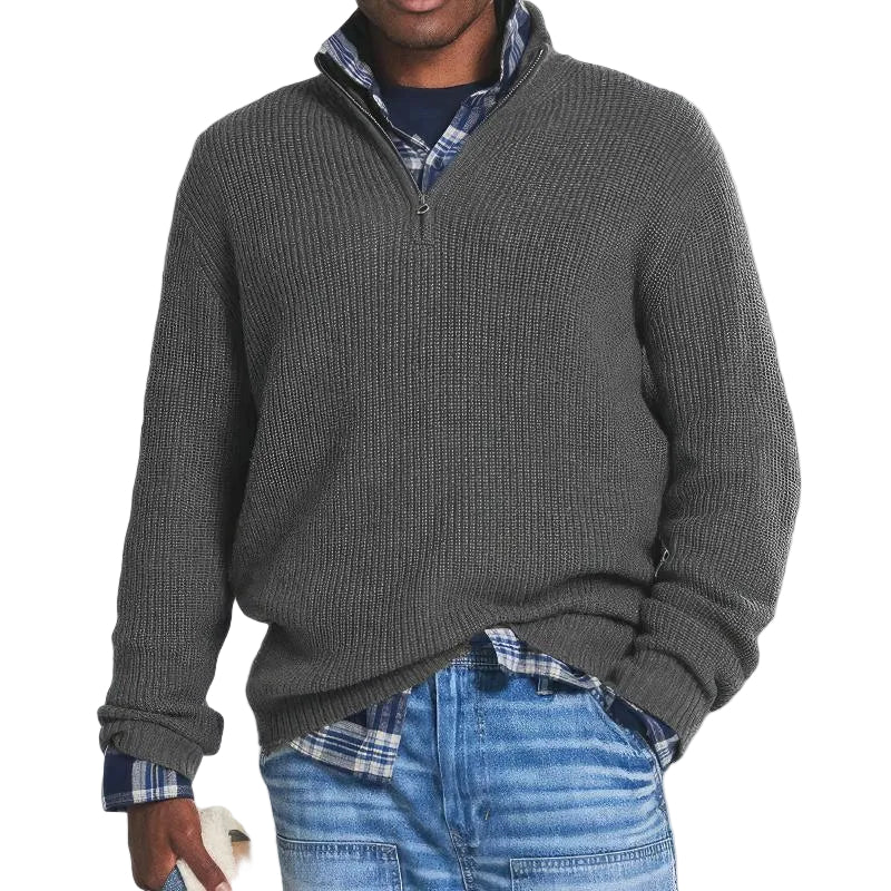 Knit with Zipper Sweater