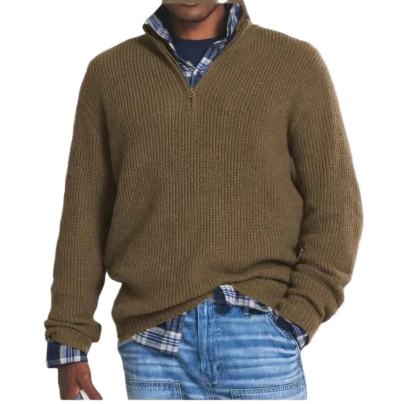 Knit with Zipper Sweater