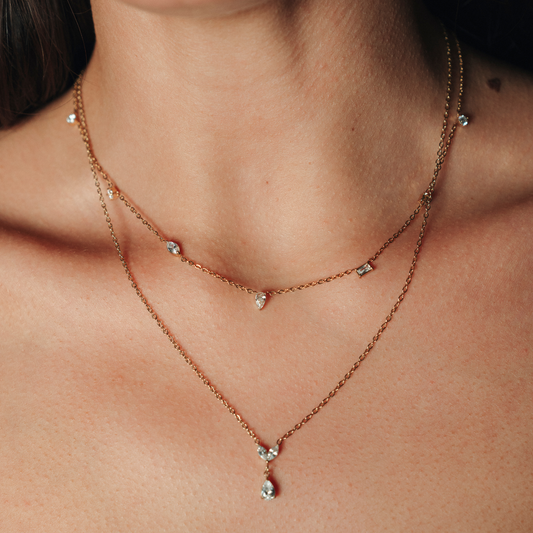 Crystal Line Necklace - Nora & Grace Boutique