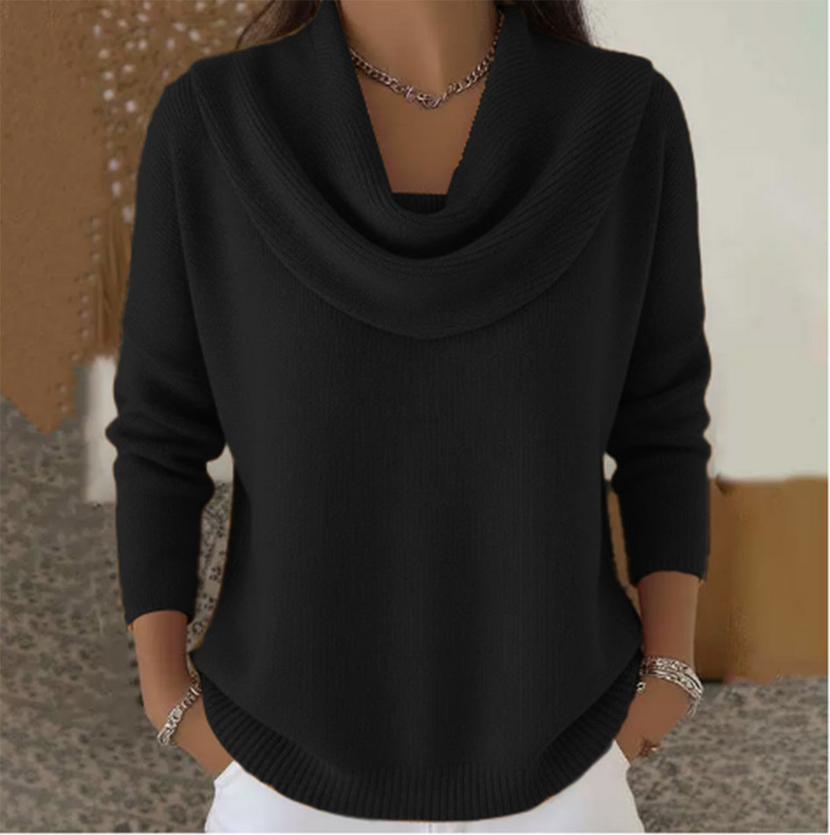Caroline | Draped Neck Sweater