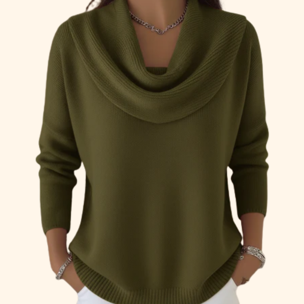 Caroline | Draped Neck Sweater
