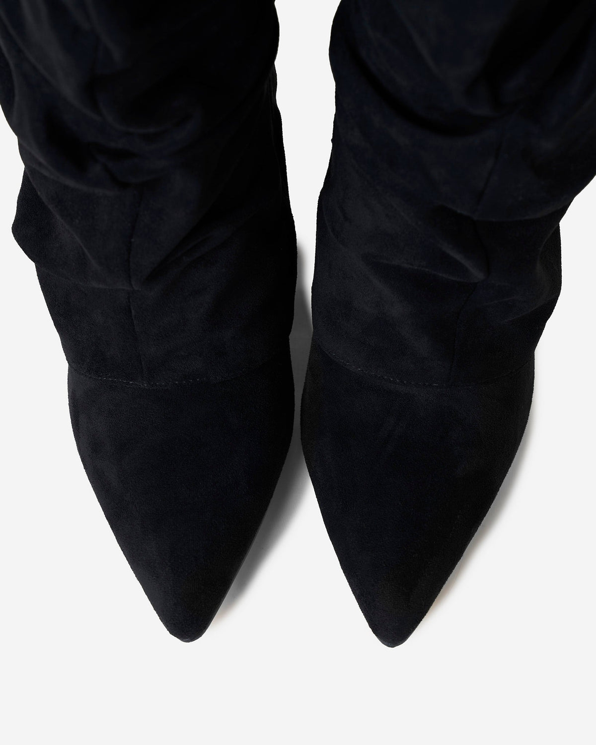 Lavista | Black Slouchy Suede Knee-High Boots - Nora & Grace Boutique