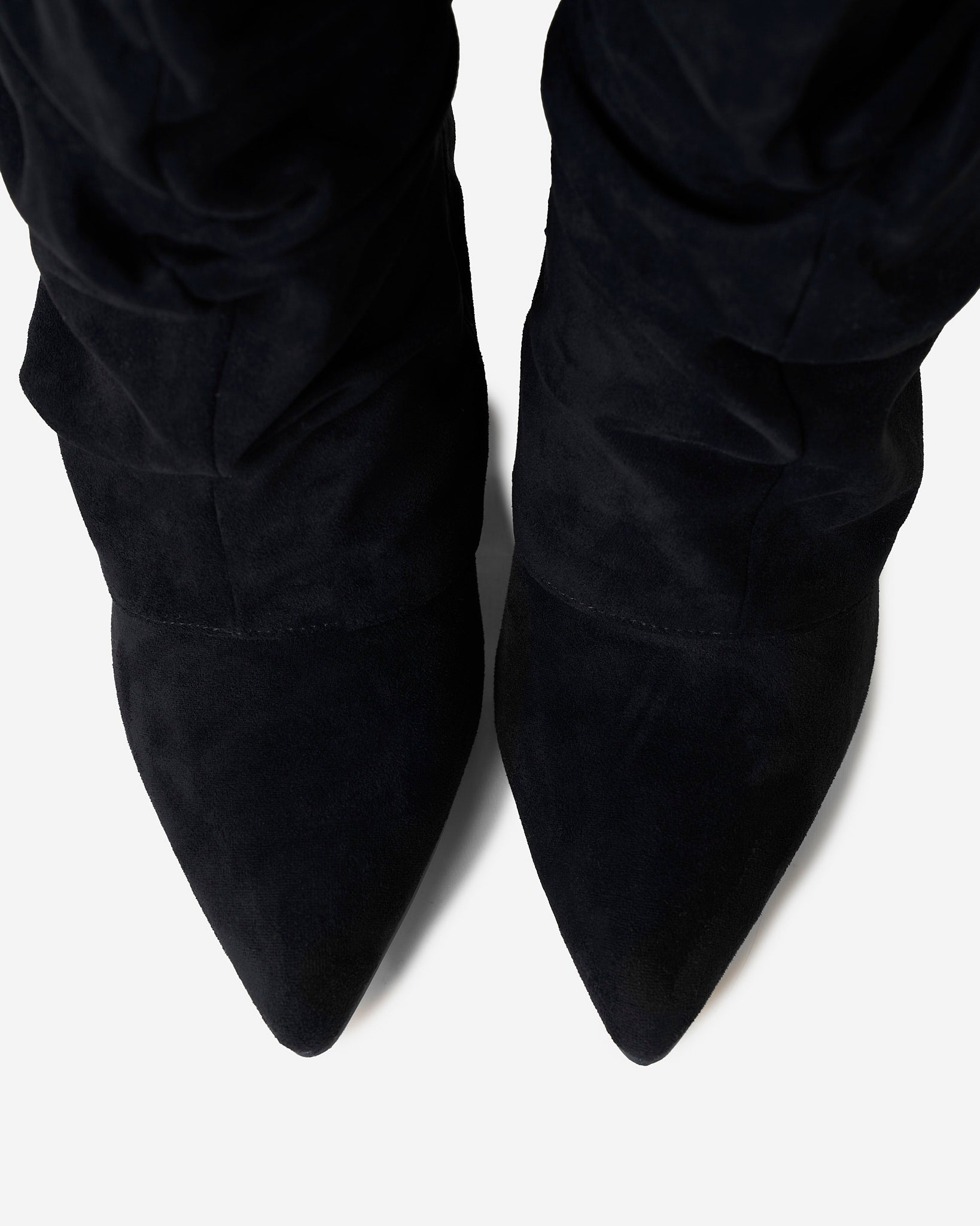 Lavista | Black Slouchy Suede Knee-High Boots - Nora & Grace Boutique