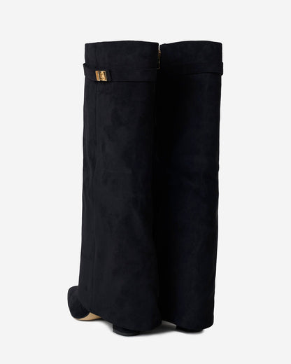 Lavista | Black Suede Knee-High Boots - Nora & Grace Boutique