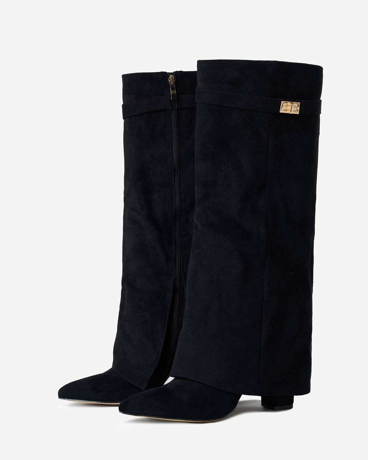 Lavista | Black Suede Knee-High Boots - Nora & Grace Boutique