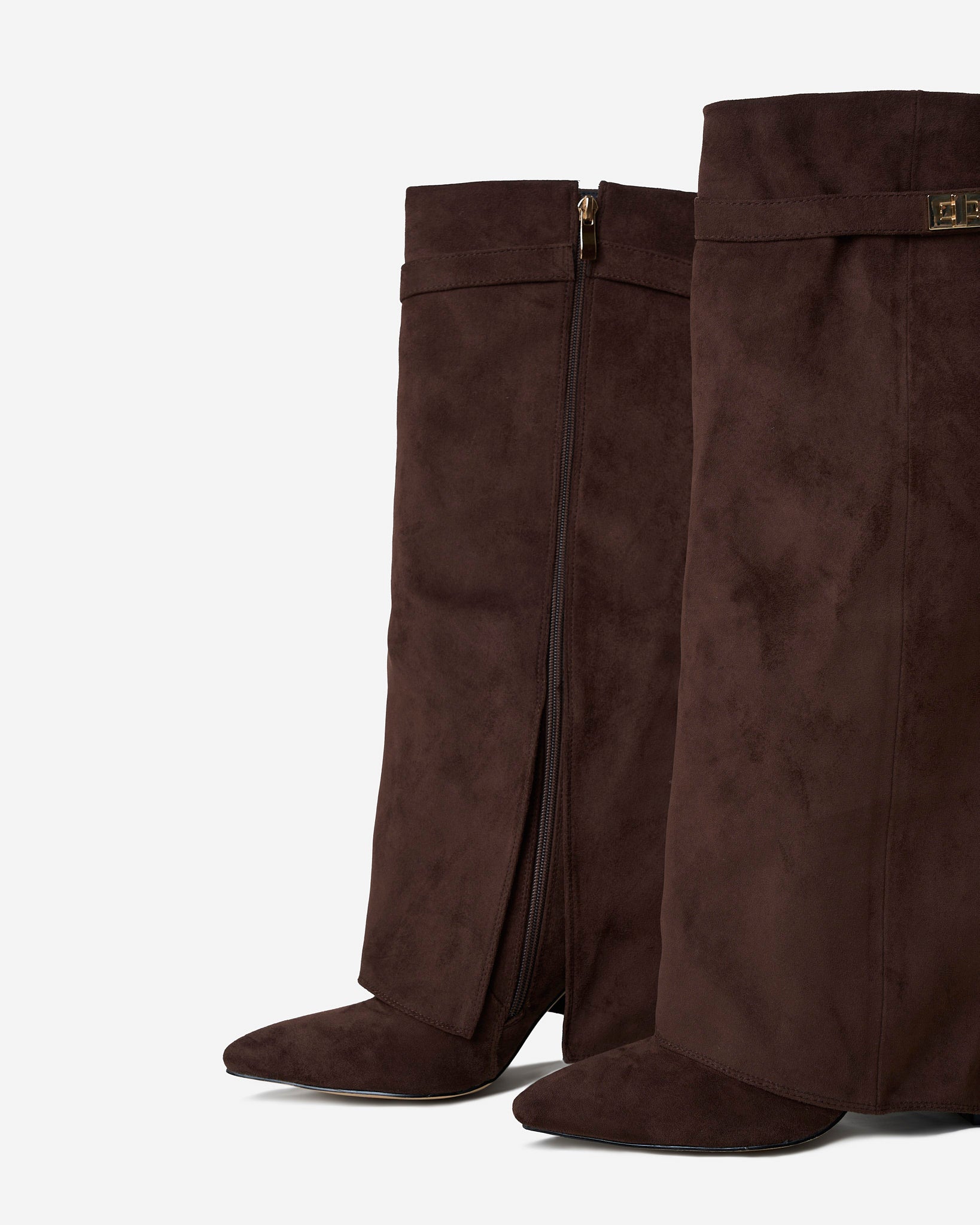 Lavista | Dark Brown Suede Knee-High Boots - Nora & Grace Boutique