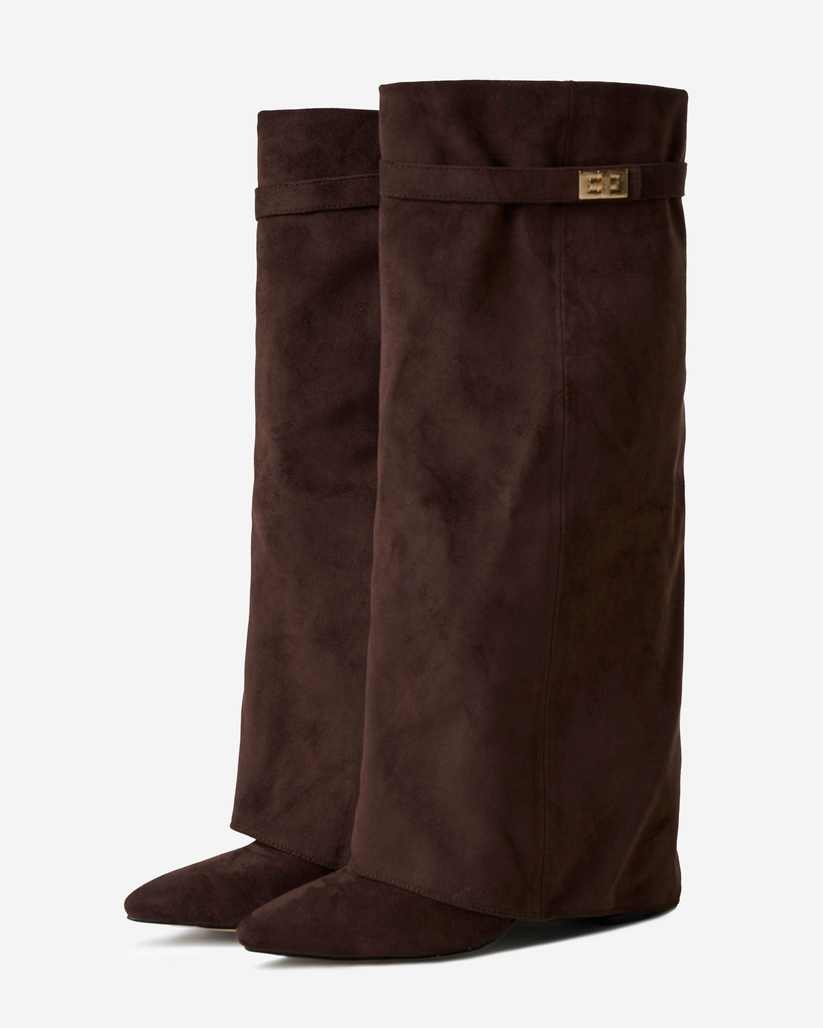Lavista | Dark Brown Suede Knee-High Boots - Nora & Grace Boutique