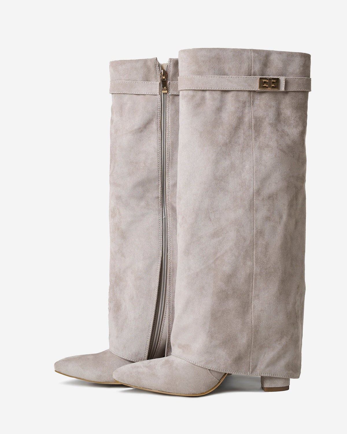 Lavista | Taupe Suede Knee-High Boots - Nora & Grace Boutique