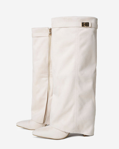 Lavista | Creamy Suede Knee-High Boots - Nora & Grace Boutique
