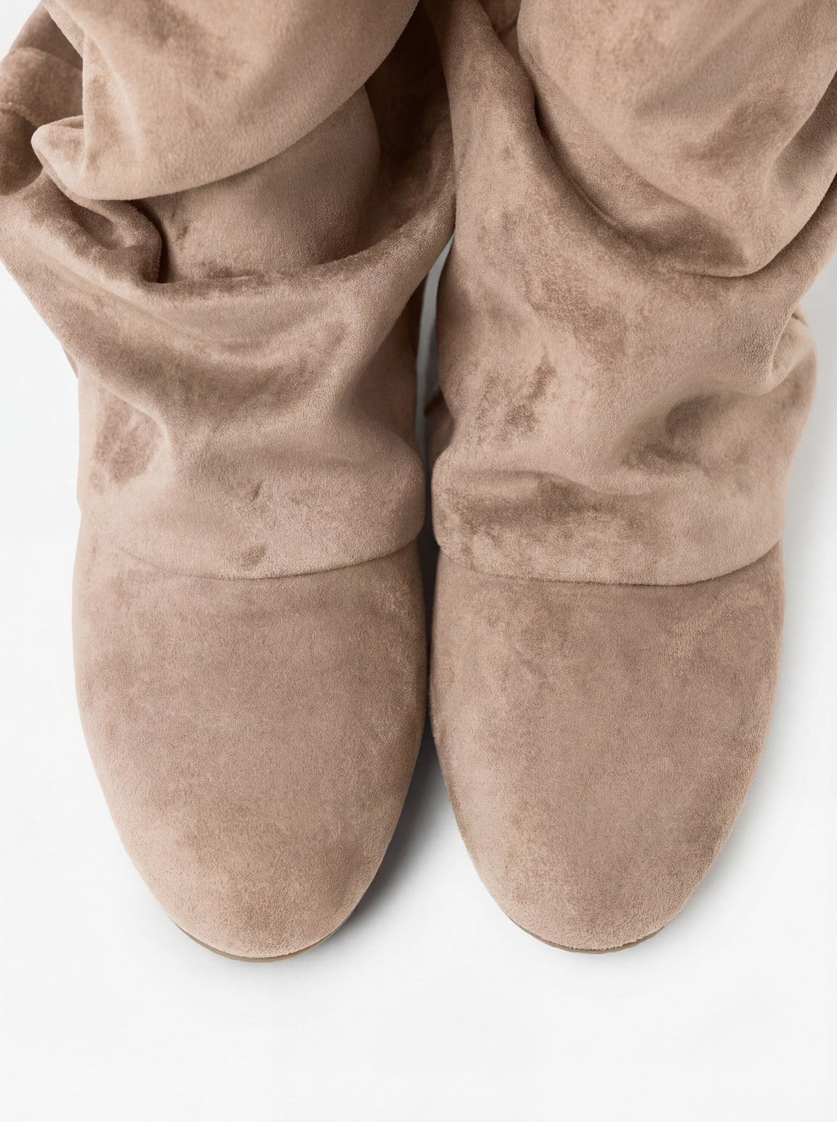 Emilia | Beige Slouchy Suede Boots - Nora & Grace Boutique