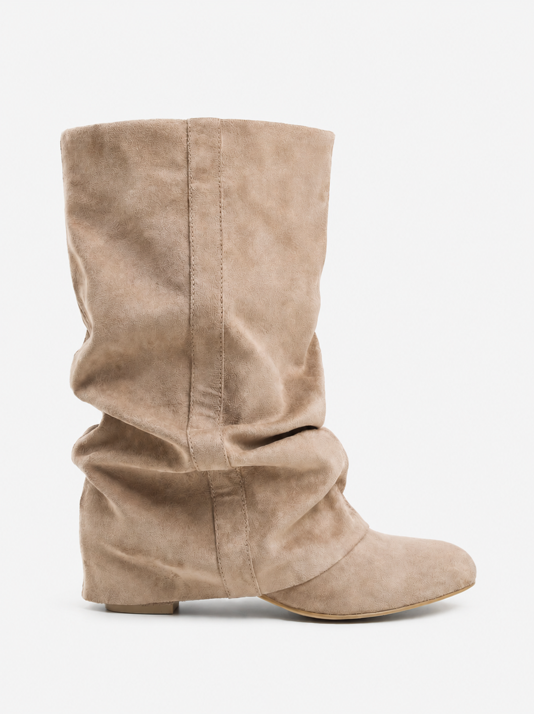 Emilia | Beige Slouchy Suede Boots - Nora & Grace Boutique