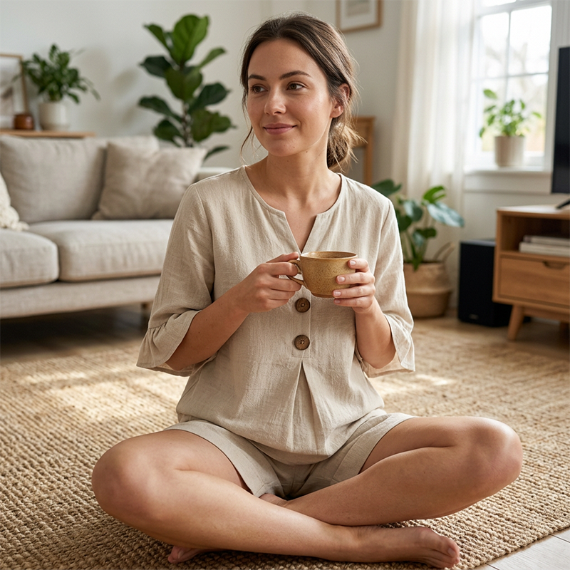 Silvia casual Two-Piece Cotton
